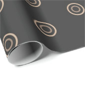 Zwart beige geometrische cirkel inpakpapier (Rol Hoek)
