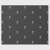 Zwart beige geometrische halve cirkel inpakpapier (Vlak)