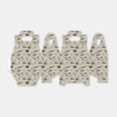 Zwart & beige Hand getrokken Tattoo Patroon Bedankdoosjes (Uitgevouwen)