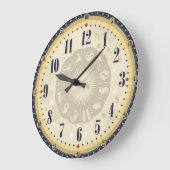 Zwart & Beige  klok Zodiac Tekens Antiek (Hoek)