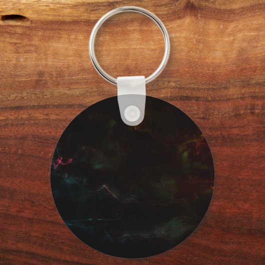 Zwart beige monogram sleutelhanger (Achterkant)