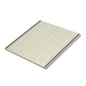 Zwart Beige Verticaal Streeppatroon Tegeltje (Zijkant)