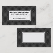 zwart bekleed weefsel visitekaartje (Voorkant / Achterkant)