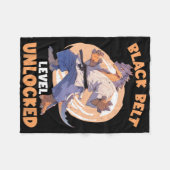 Zwart Belt Level ontgrendeld Fleece Deken (Voorkant (Horizontaal))