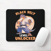 Zwart Belt Level ontgrendeld Muismat (Met muis)