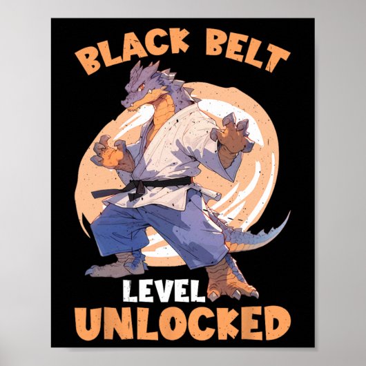 Zwart Belt Level ontgrendeld Poster (Voorkant)