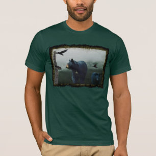 Zwart Beren, Ravens & Totem Pole Wildlife T-shirt