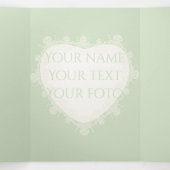 Zwart-Berry groene en rode Waterverf op papier Drieluik Kaart (Binnenkant midden)