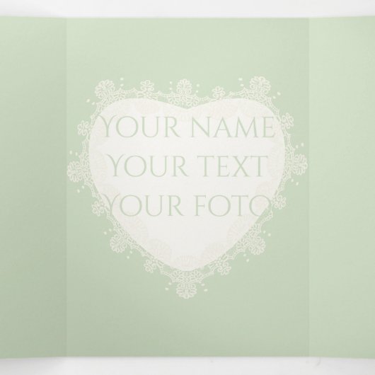 Zwart-Berry groene en rode Waterverf op papier Drieluik Kaart (Binnenkant midden)