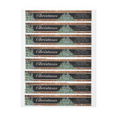 Zwart besneeuwd hout & bos dennen vrolijk kerstfee (Vel)