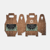 Zwart besneeuwd hout & bos Pine Bar Bat Mitzvah Bedankdoosjes (Uitgevouwen)