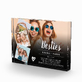 Zwart beste vrienden script 4 foto's collage raste (Rechts)