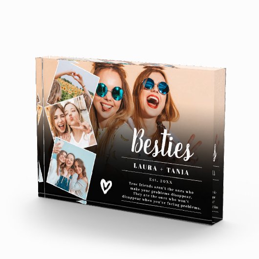 Zwart beste vrienden script 4 foto's collage raste (Rechts)