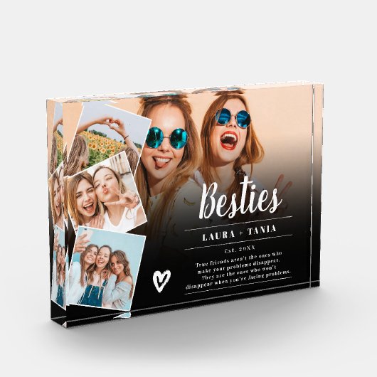 Zwart beste vrienden script 4 foto's collage raste (Links)