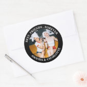 Zwart beste vrienden voor altijd Sticker (Envelop)