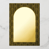 Zwart Bewaar de datum Gouden Folie Kaart (Voorkant)