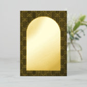 Zwart Bewaar de datum Gouden Folie Kaart (Staand Voorkant)