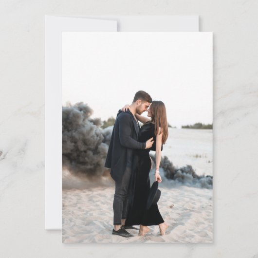 Zwart Bewaar De Datum Save The Date (Achterkant)