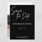 Zwart Bewaar De Datum Save The Date (Voorkant / Achterkant)