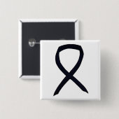 Zwart bewustzijn Aangepaste art-tinten Vierkante Button 5,1 Cm (Voorkant /achterkant)