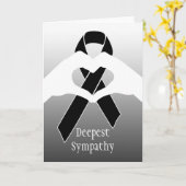 Zwart bewustzijn Ribbon + jouw boodschap Kaart (Gele Bloem)