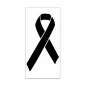 Zwart bewustzijn Ribbon + jouw boodschap Rubberstempel (Afrduk)