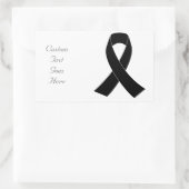 Zwart bewustzijn Ribbon Rechthoekige Sticker (Tas)