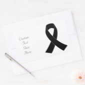 Zwart bewustzijn Ribbon Rechthoekige Sticker (Envelop)