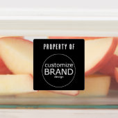 Zwart bezit van bedrijfs Logo Labels (Aangebracht)