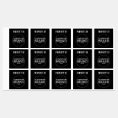 Zwart bezit van bedrijfs Logo Labels (Vel)