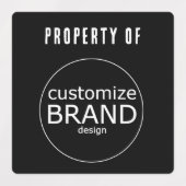 Zwart bezit van bedrijfs Logo Labels (Design 2)