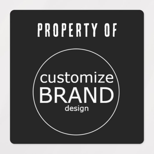Zwart bezit van bedrijfs Logo Labels (Design 2)