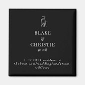 Zwart Bij Laatste Bruiloft Sla de Datum op Magneet (Voorkant)