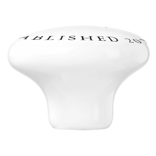 Zwart | bijenillustratie Gepersonaliseerd Keramische Knop (Zijkant)