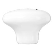 Zwart |  bijenillustratie keramische knop (Zijkant)