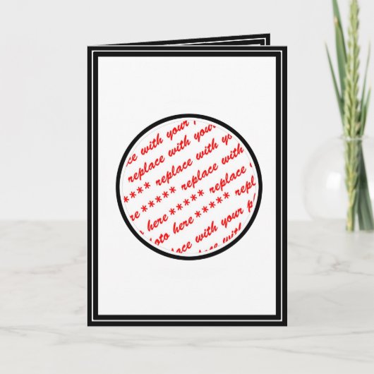 Zwart bijgesneden fotosjabloon kaart (Voorkant)