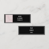 Zwart bijgesneden fotosjabloon mini visitekaartje (Voorkant / Achterkant)