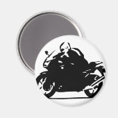 Zwart biker icoon motorfiets magneet (Voorkant / Achterkant)