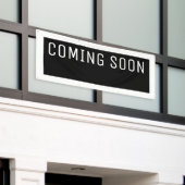 Zwart Binnenkort Banner (Buitenkant Gebouw)