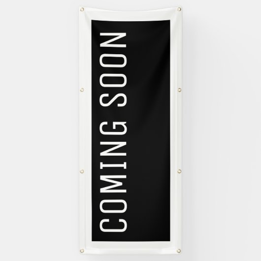 Zwart Binnenkort Banner (Verticaal)