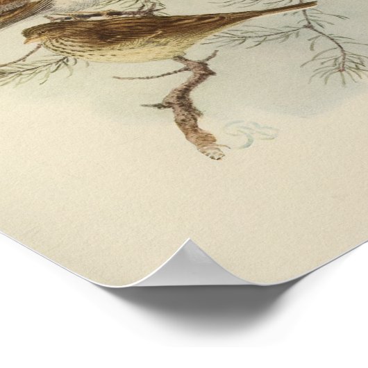  zwart Bird Black White Print (Hoek)