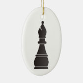 Zwart bisschopsmaakstuk keramisch ornament (Rechts)
