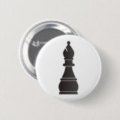Zwart bisschopsmaakstuk ronde button 5,7 cm (Voorkant /achterkant)