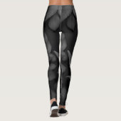 Zwart blad patroon leggings (Achterkant)