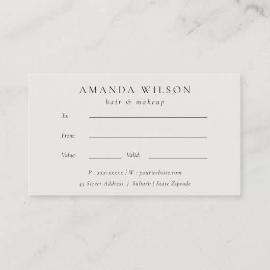 Zwart Blad Tropisch Bladgroen Varen Cadeaubon Visitekaartje (Achterkant)