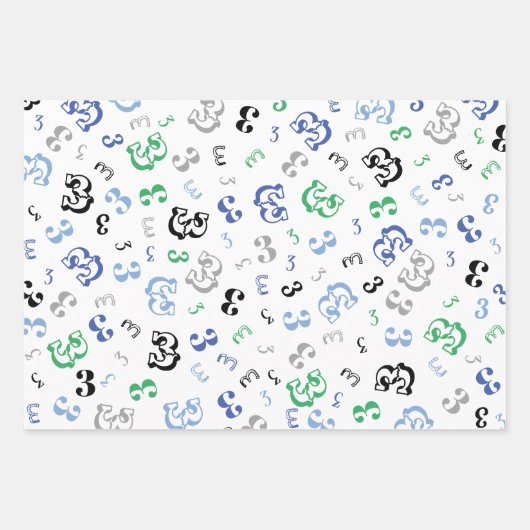 Zwart blauw, aangepast jaarpapier voor ompakken inpakpapier vel (Voorkant)