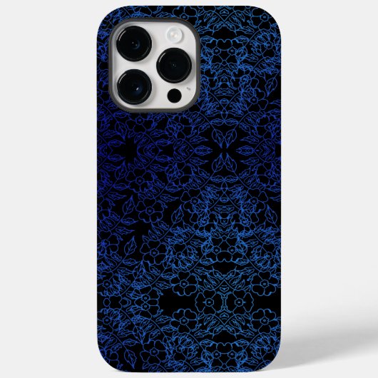 Zwart-blauw aanjager, uniek esthetisch Case-Mate iPhone case (Achterkant)