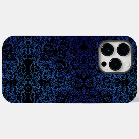 Zwart-blauw aanjager, uniek esthetisch Case-Mate iPhone case (Achterkant (horizontaal))