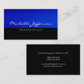 Zwart blauw, artistiek uniek Visitekaartje (Voorkant / Achterkant)