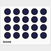 Zwart & Blauw Biohazard Symbool Sticker (Vel)